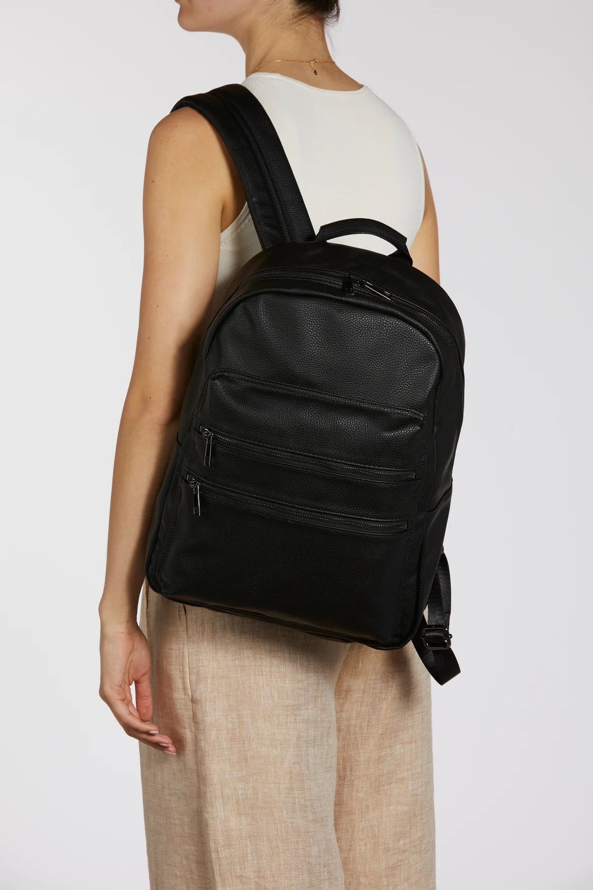 Large 3 Zip Compartment Backpack - Image 6