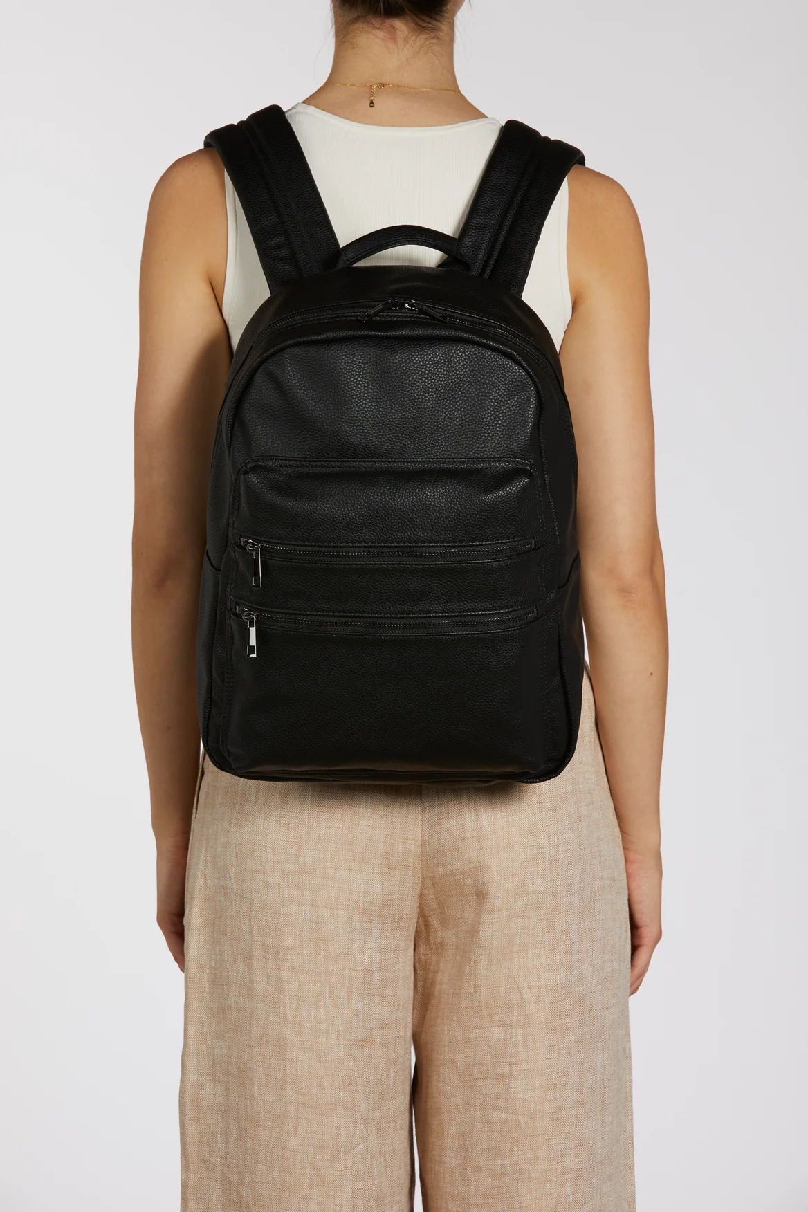 Large 3 Zip Compartment Backpack - Image 7