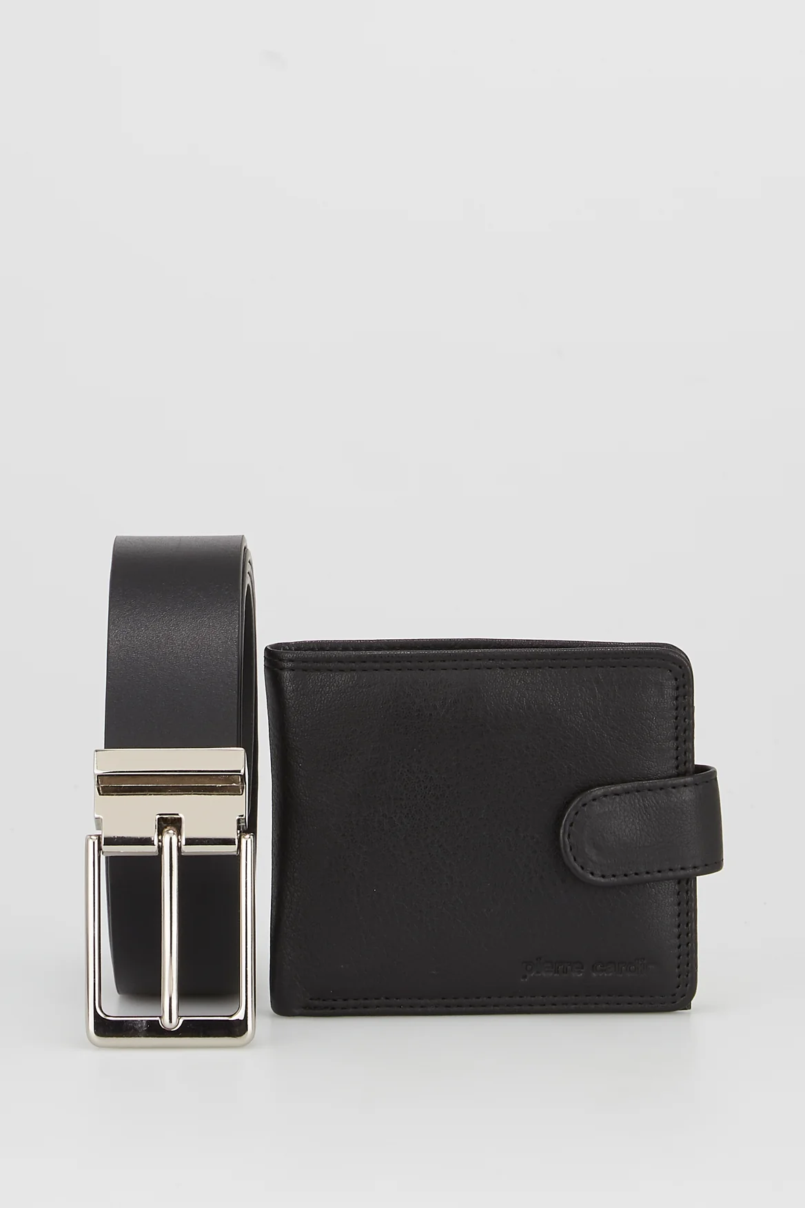 PC RFID Leather Wallet & Belt Gift Set