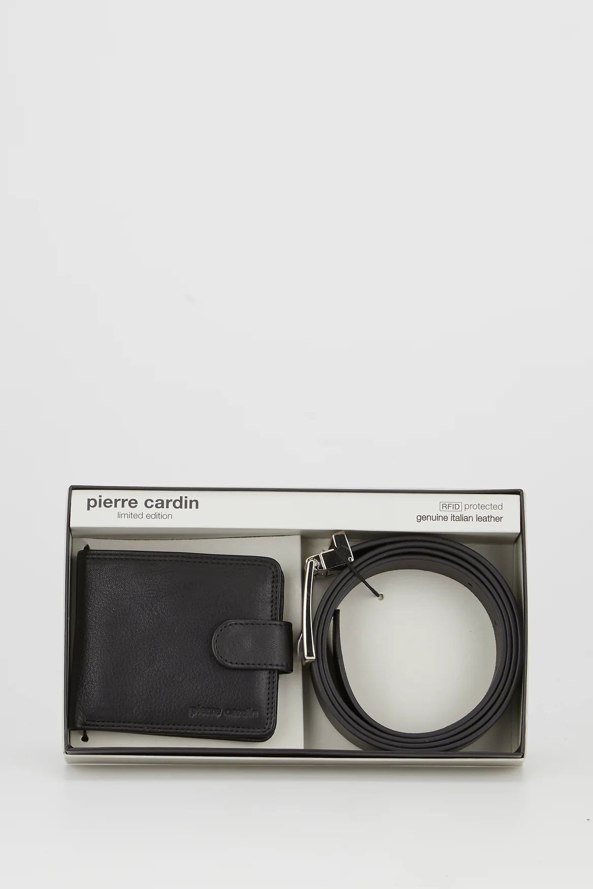 PC RFID Leather Wallet & Belt Gift Set - Image 4