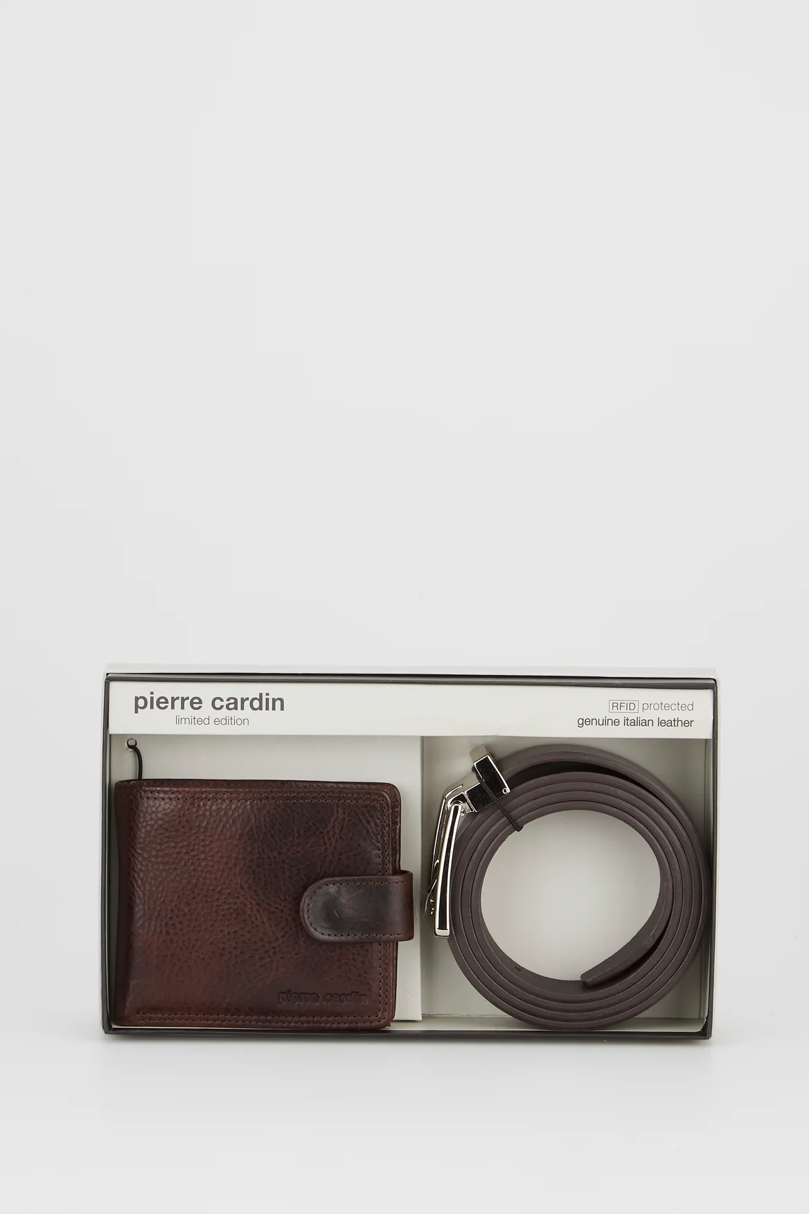 PC RFID Leather Wallet & Belt Gift Set - Image 4